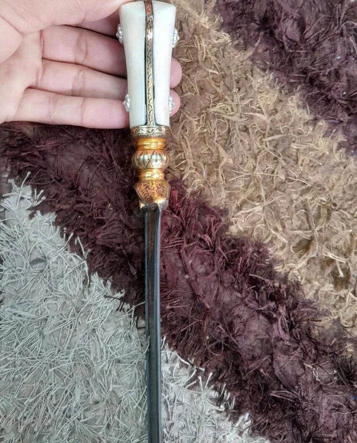 Damascus Peshkabz with Gold Koftgari - SRI ASDHUJ