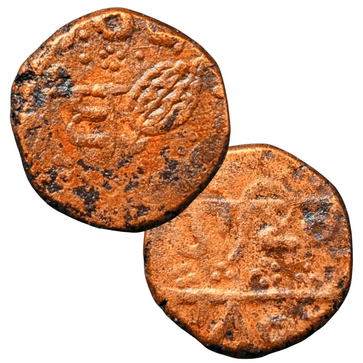 Rare Sikh Empire Copper Paisa Coin of Ranjit Singh of Amritsar Mint
