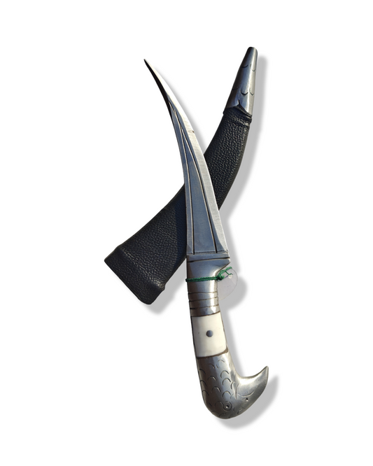 6 Inches Curved Khanjar with Baaj Design Handle