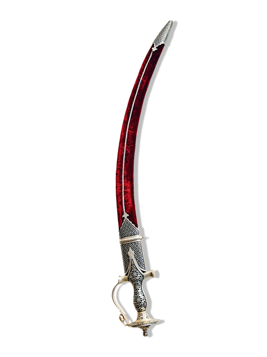 Silver Leaf Work Tegh (High Carbon Blade)
