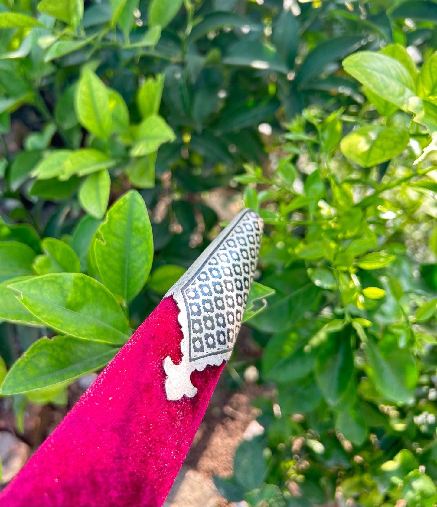 Silver Leaf Work Tegh (High Carbon Blade)