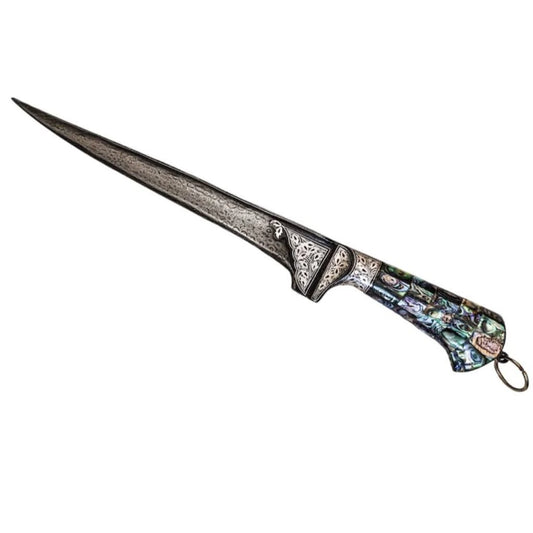 Peshkabz with Abalone handle and Silver Koftgari work