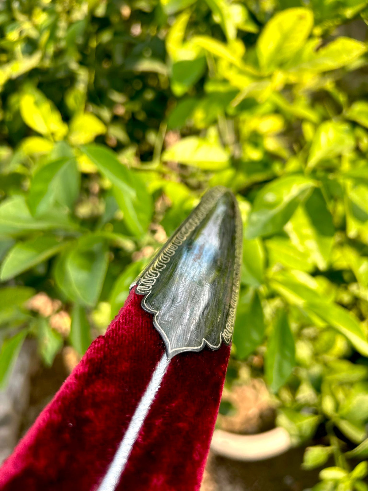 Silver Leaf Work Spring Blade Sirohi