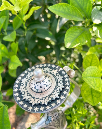 Silver Leaf Work Sirohi with Red Velvet Scabbard