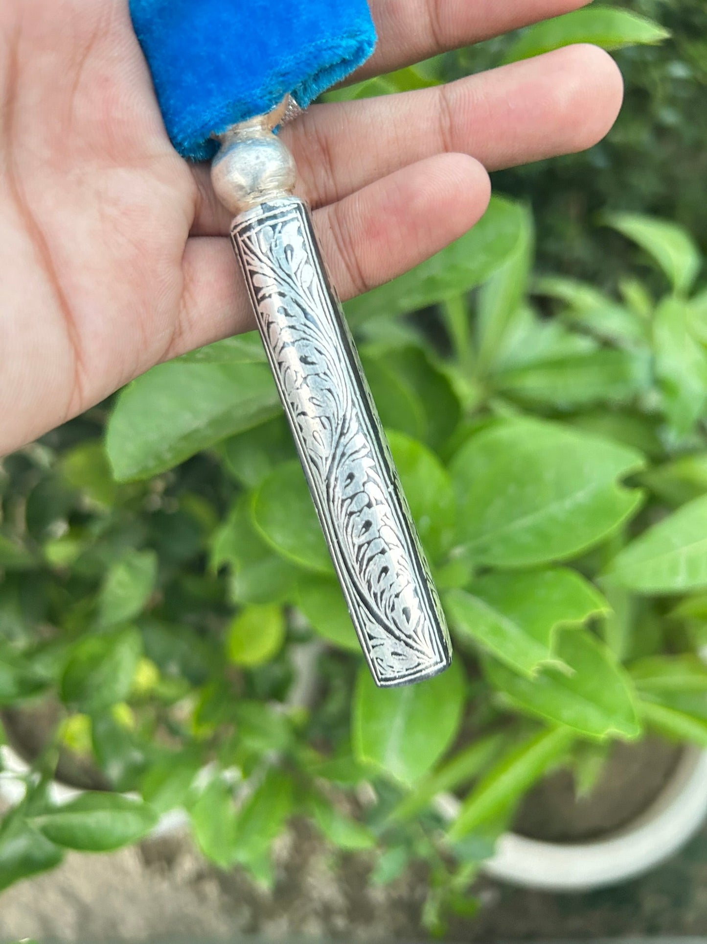 Small Silver Leaf work Kard