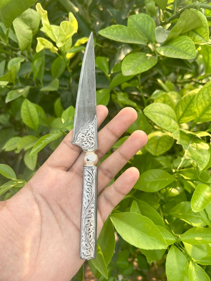 Small Silver Leaf work Kard