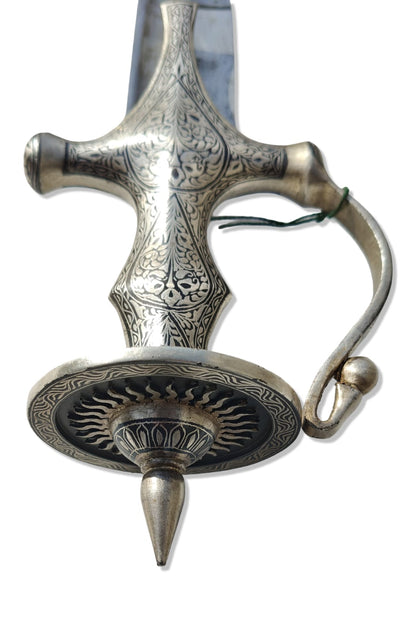 Shamsheer with Silver Wire Work Handle