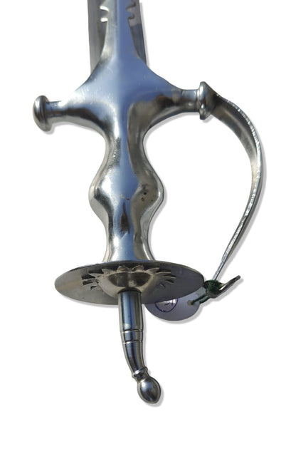 Tegha with Nickle Plated Hilt and 2 Fuller Blade