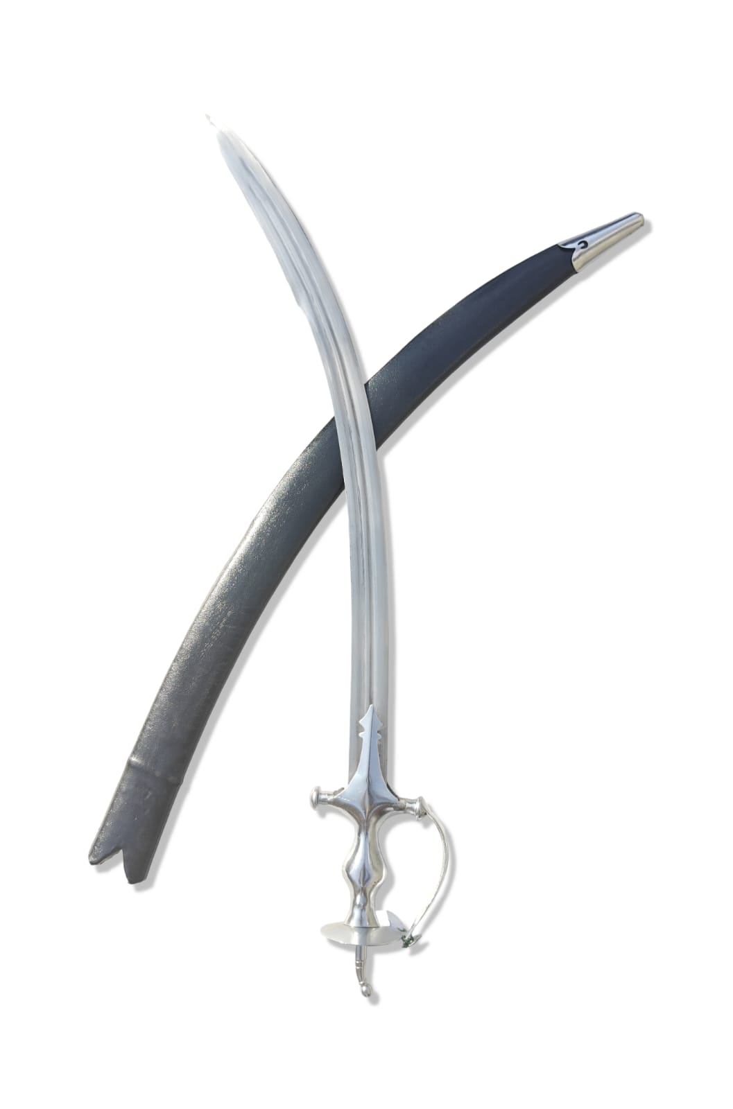 Tegha with Nickle Plated Hilt and 2 Fuller Blade