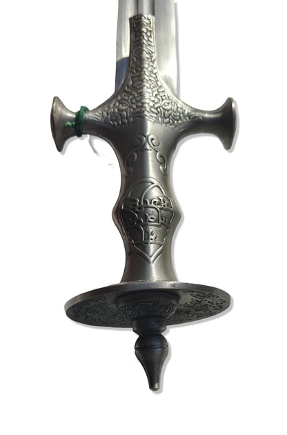 Tegha with Akal Sahaye Handle and Velvet Scabbard