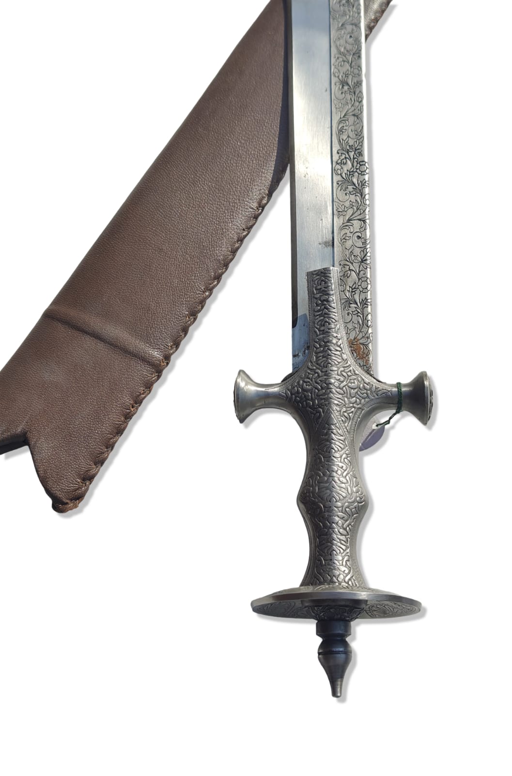 3ft Khanda with Engraved Akal Sahaye Hilt
