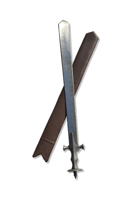 3ft Khanda with Engraved Akal Sahaye Hilt