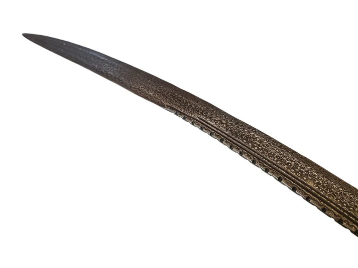 Damascus Blade Tegh With Silver Work
