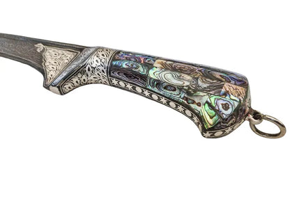 Peshkabz with Abalone handle and Silver Koftgari work