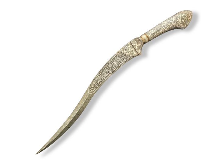 Karoli Dagger with Damascus Blade and Silver Work