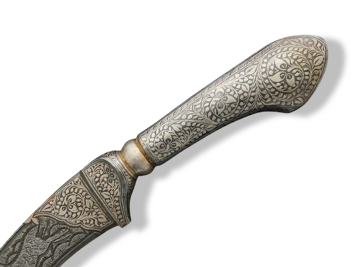 Karoli Dagger with Damascus Blade and Silver Work