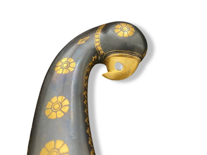 Parrot Hilt Khanjar with original Gold Koftgari work and a fine Blade