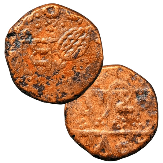 Rare Sikh Empire Copper Paisa Coin of Ranjit Singh of Amritsar Mint